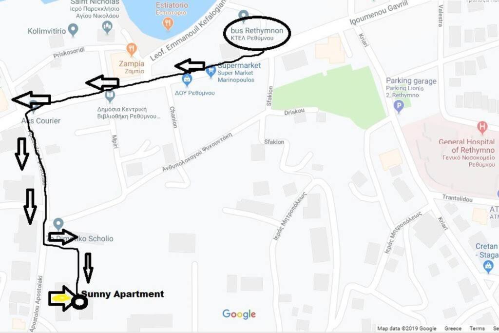 Sunny Apartment With Amazing View Rethymno  Ngoại thất bức ảnh